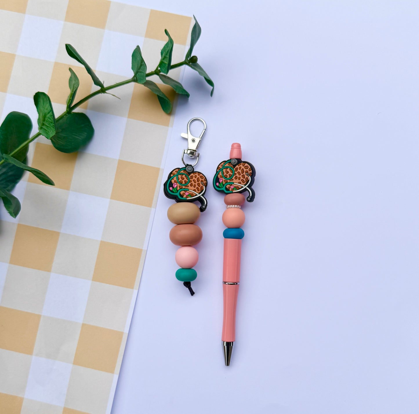 Handmade Keychain & Matching Pen Set – Gift Bundle