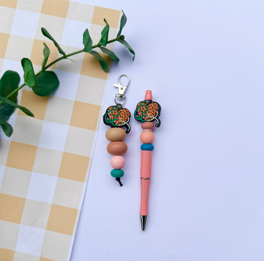 Handmade Keychain & Matching Pen Set – Gift Bundle