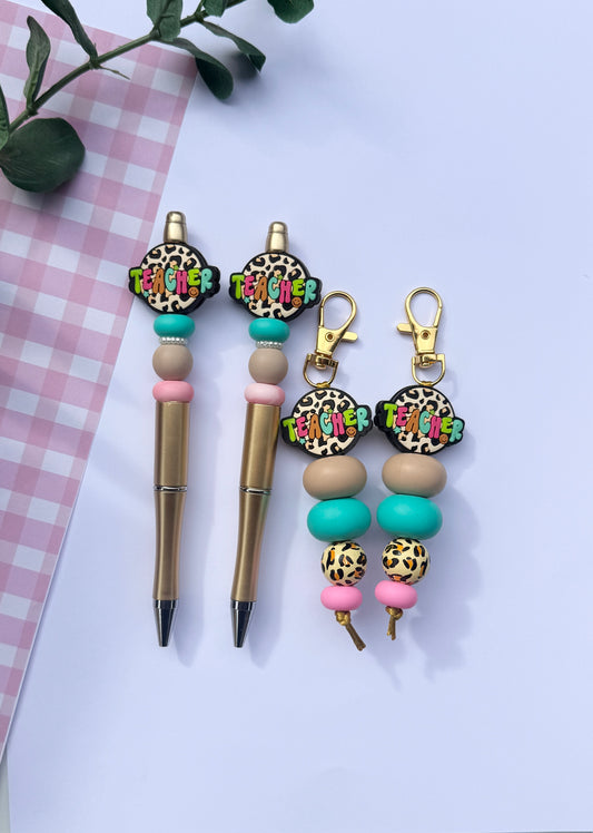 Handmade Keychain & Matching Pen Set – Gift Bundle