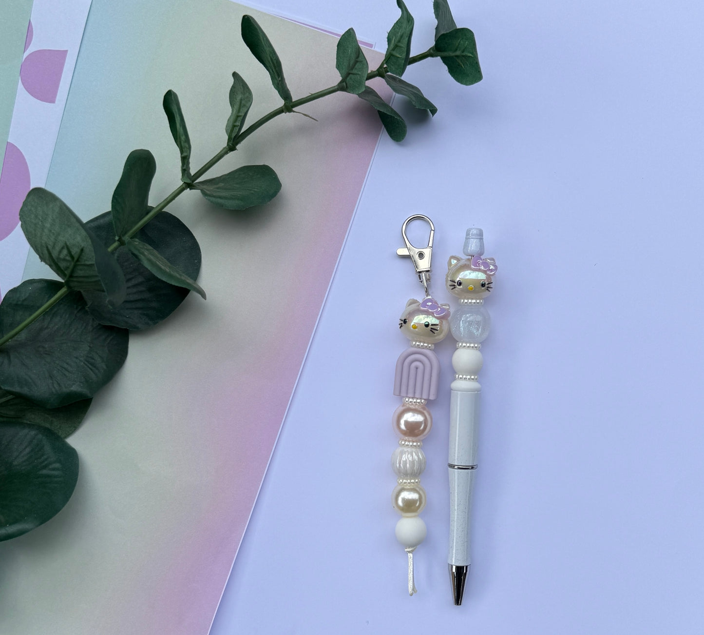 Handmade Keychain & Matching Pen Set – Gift Bundle