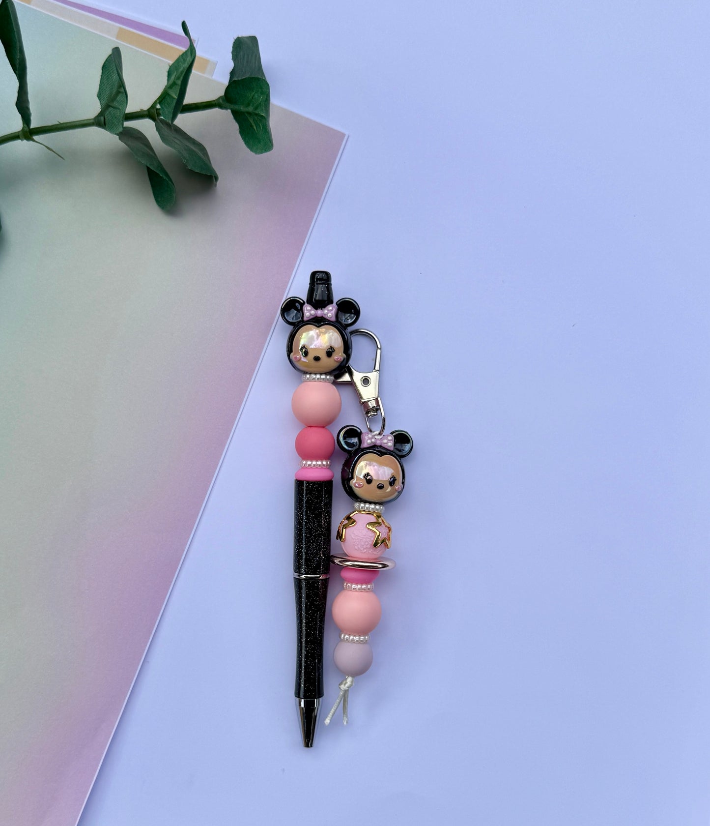 Handmade Keychain & Matching Pen Set – Gift Bundle