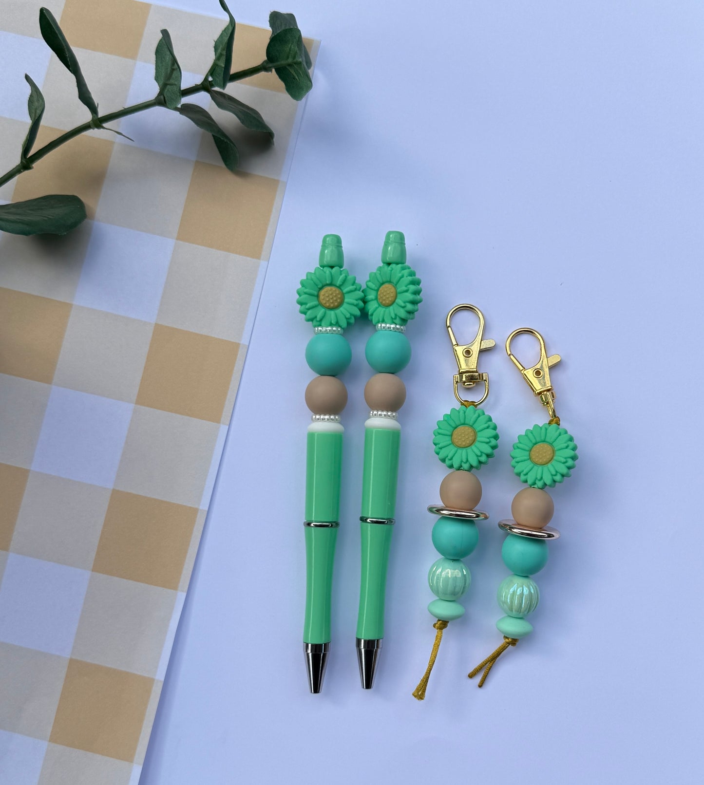 Handmade Keychain & Matching Pen Set – Gift Bundle