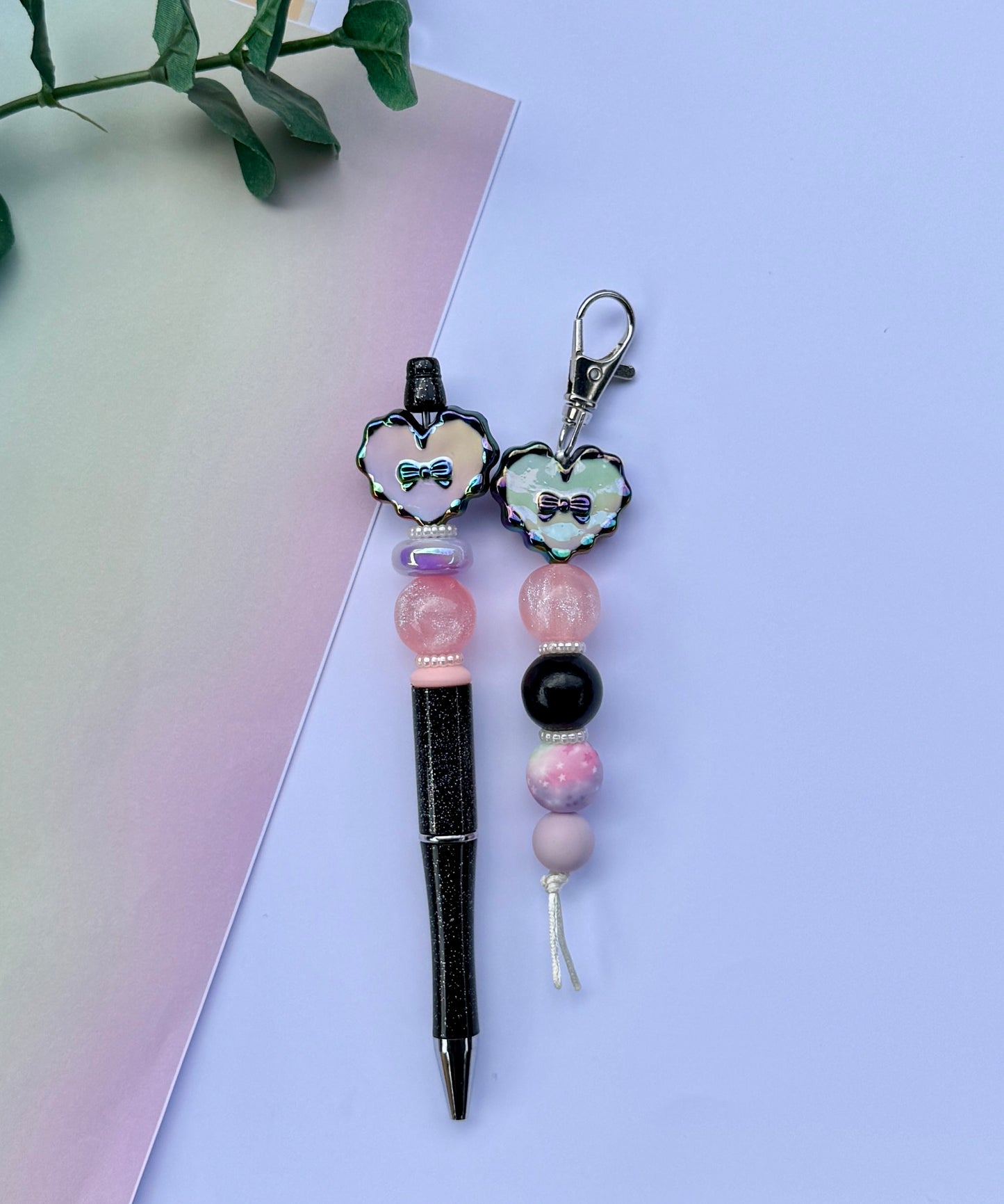 Handmade Keychain & Matching Pen Set – Gift Bundle